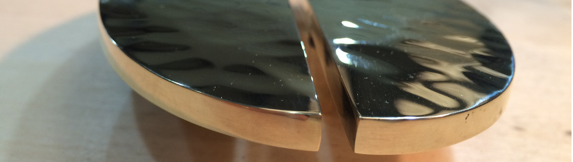 hand hammered solid brass handles