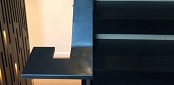 blackened and waxed mild steel